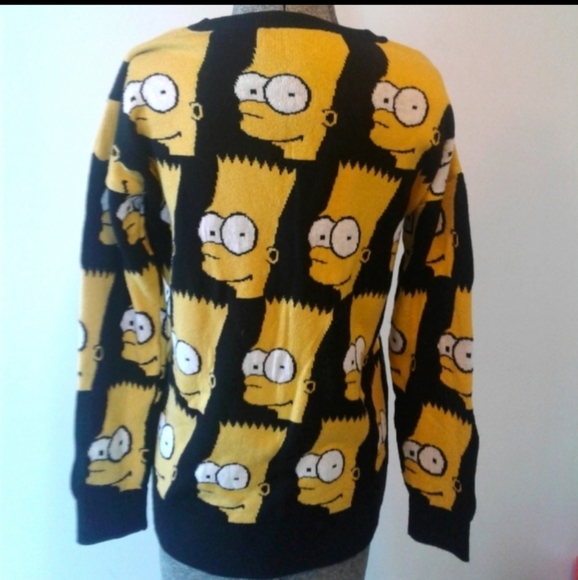 The Simpsons x KOTON All Over Print Sweater Jumper Pullover SweatShirt womens S - Picture 6 of 8